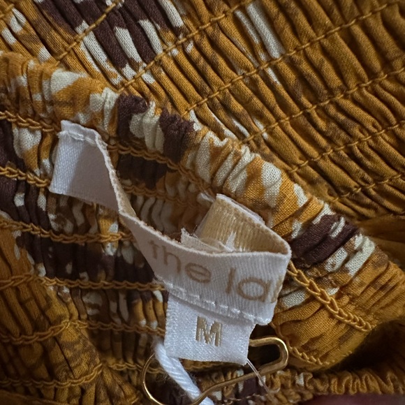 Anthropologie Gigi Gold Ruffled Boho Maxi Dress - Size M - Picture 8 of 13